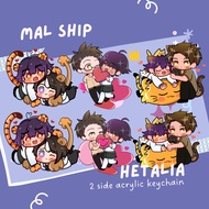 Hetalia Mal Acrylic Keychain Double Side Charms MSG indomal thaimal Hetalia World Stars Malaysia