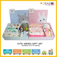CUTE SERIES - Custom Made Newborn Baby Hamper Box Set For Baby Girl and Boy (0-9 Month)