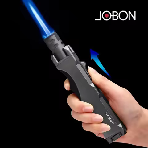JOBON Outdoor Windproof Turbine Torch Butane Gas Lighter Kitchen Barbecue Welding Lighter Men's Tool