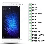 แก้วป้องกัน HD 9H เหมาะสำหรับ Xiaomi Mi 5 5S Plus 5X 6 6X A1 A2 Lite ป้องกันกระจกกันรอย Poco F1โปร F2 M3 X3ฟิล์มแก้ว NFC