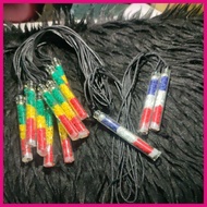 ☏ ☪ ♚ REGGAE NECKLACE GLASS TUBE(PER PIECE)