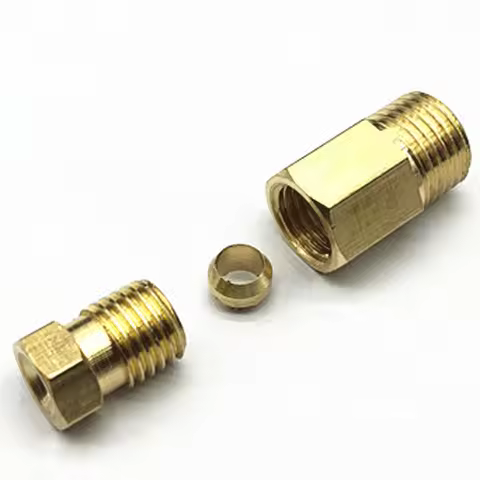 M4 M6 M8 M10 1/8" 1/4" BSP Male To 4 6 8mm Compression Tube Brass Pipe Fitting Lubrication Oil