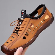 Soft-Soled Breathable Men's Shoes 2025 Korean Version Fashion Casual Shoes Hand-Stitched Driving Sho