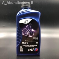 ﹍FREE ELF STICKER😍ELF 4T MAX 20W-50 (1L) 20W50 20W 50 MINYAK HITAM