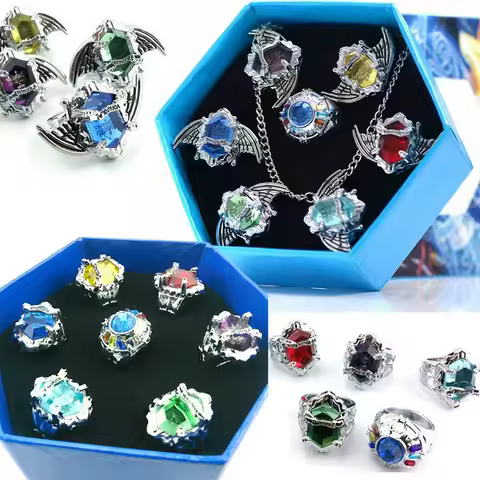 Fashion Rings Anime Katekyo Hitman Reborn Vongola Alloy Rings pendant Necklace Cosplay Jewelry Acces