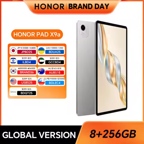 Global Version HONOR Pad X9a 6GB+128GB/8GB+256GB 11.5'' 2.5K 120Hz LCD Screen 8300 mAh Battery 35W S