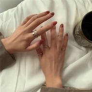 Set of 7 simple Steampunk rings