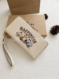 💚Brand New✨Coach×Peanuts 史努比聯名 CBN35 長款拉練銀包 卡包 19*10*2.5cm