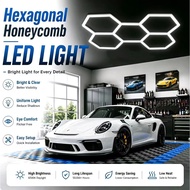 Hexagon Detailing Light Honeycomb Garage Light Office Pendant Lamp LED Light  for Car Workshop