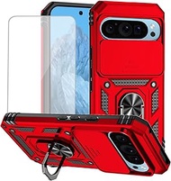 for Pixel9 Case/Pixel 9 Pro/Pixel 10/10 Pro G2YBB Case with Tempered Glass Screen Protector and Slid
