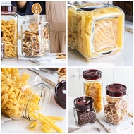 MK GLASS Jar Glassware Food Storage Canister Glass Jar Plastic Lid(1200ml)(1pcs)