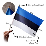 Estonia Country Mini Hand Flag Small 14x20 cm - Parade & Festival Accessories - Evoke Apparel