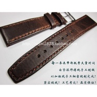 Pure Handmade watch Strap watch Strap 22mm21mm20mm Crazy Horse Leather Strap Genuine Leather Cowhide
