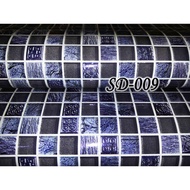 SD009 MINI PURPLE MOZAIC 3D KITCHEN STICKER KITCHEN STICKER 60CMX5M WATERPROOF OILPROOF WATERPROOF H