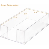 Set of 2 Acrylic Guest Towel Napkin Holder, Clear Paper Towel Storage Tray Cocktail Dinner Napkin Ho