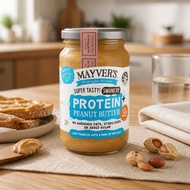 MAYVERS 100% Natural No Added Oil & Sugar Gluten Free 32% Protein + Smunchy HI-OLEIC Peanut Butter {