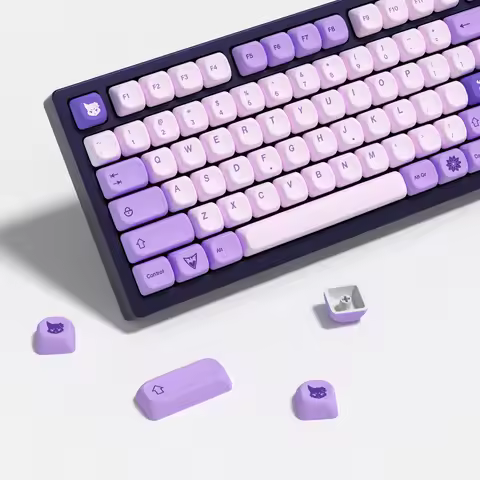 KBDiy GMK Frost Witch Keycap Retro Purple KOA Profile PBT Keycaps K500 B61 Rainy 75 Gaming Mechanica