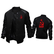 jackets for men original mens bomber jackers Spring Autumn Mens Baseball Uniform CCCP Russia Soviet 