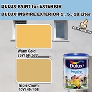 ICI DULUX INSPIRE EXTERIOR  PAINT COLLECTION 1 , 5 &amp; 18 Liter Warm Gold / Triple Crown