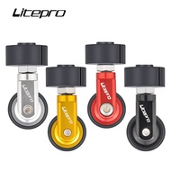Litepro Folding Bike Seatpost Easy Wheel K3 Push Wheel 412 Universal Wheel For 33.9MM Seat Post