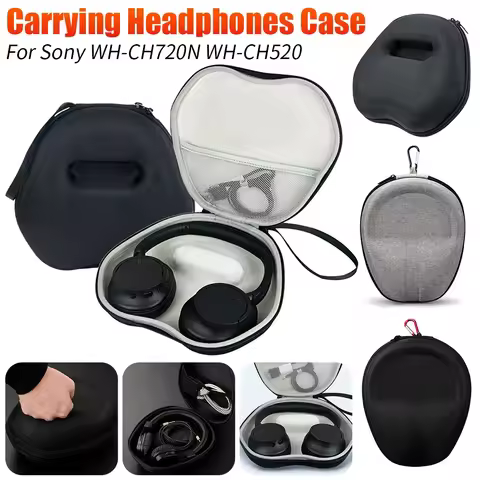 For Sony WH-CH720N WH-CH520 Wireless Headphones Case Hard EVA Case Bluetooth Headphone Carrying Bag 