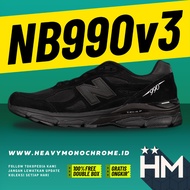 New Balance 990v3 Total Black M990TB3 (Size 36-45)