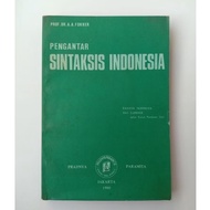 Old Book INTRODUCTION TO INDONESIAN SINTAKSIS By Prof. DR. A.A. Fokker