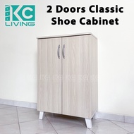 [KCL] 2 Doors Classic Shoe Cabinet / Light Brown/ Wood Texture/ Kayu/ Almari kasut 2 Pintu/ Murah/ Modern/ Tinggi / Tall