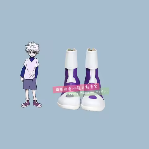 Hunter X Hunter Cosplay SHOES Killua Zoldyck Cosplay Shoes Costume Boots For Adult Halloween Props C