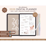 2026 Digital Planner, 2026 Portrait Planner, 2026 Planner, 2026 Dated Planner, Hyperlinked Digital L