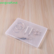 AUGUSTINE Rectangular Plastic Clear Storage Box, Container Case Flat, Simple Eco-friendly 4 Sizes Tr