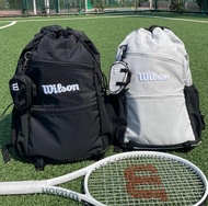 海外預訂 Wilson刺繡logo 網球多口袋背包 4色選 附零錢包 獨立鞋倉