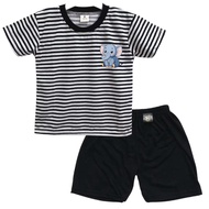3S YEYA - CHILDREN'S FASHION STRIPE SHORT SET DTF T-SHIRT L0G0 ELEPHANT/ANIMAL Chinese New Year Clot