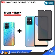 2in1 Ceramic Spy Package Bonus Garskin Vivo V29E V27E V25E V25 5G Vivo iQOO Z7 Z7x Vivo T1 Pro V9 Pr