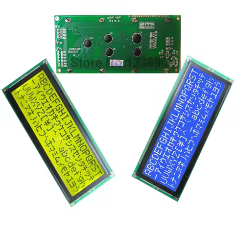 5V Larger LCD 2004 20*4 20x4 Largest Character Yellow Green Screen 204 LCD Display Module 146*62.5mm