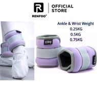 RENFOOAnkle Weights 0.5kg 1kg 1.5kg Adjustable Leg/Wrist Weights for WalkingWorkout Kids & Women