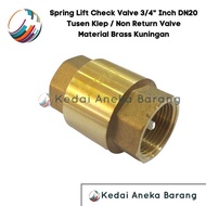 OE99... Spring Lift Check Valve Tusen Brass Water Valve 3/s4 3/s4" Inch