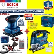 BOSCH GST750 JIGSAW + GSS140 SANDER WOODWORKING COMBO SET F.O.C SAND PAPER & JIGSAW BLADE BOSCH GST 