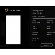 Keramik Dinding 25x40 Glossy White