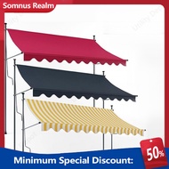 Canopy Fold Awning Hand Cranked No Punching Required Awning Roof Outdoor Scalable Awning Canopy haih