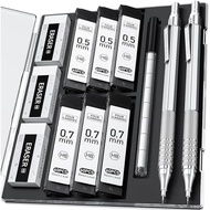 Four Candy Brand Metal Mechanical Pencil Set (4pcs Pack), with Pencil Case, 0.5mm &   0.7mm Art Penc