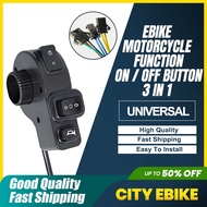 Universal Ebike Handlebar Switch for Ebike Motorcycle 3In1 with Turn Signal Horn ON-OFF Light