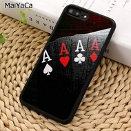 Poker Casino Art Pattern Phone Case For iPhone X XR XS 11 12 13 Pro MAX 7 8 Plus