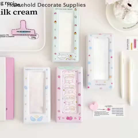 Cute Life 4 Cut Photo Collection Book Star Minimalist Sstyle Idol Photocard Storage Album 4 Grid Car