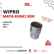 MATA 36MM SOCKET WRENCH BIT 3/4" THREAD 3/4 INCH SQUARE 12 SHOCK WRENCH SOCKET SOCKET SPROCKET 36 MM