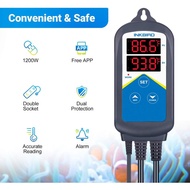 Inkbird ITC-306A WiFi Temperature Controller, Wi-Fi Aquarium Thermostat Heater Controller 120V~1200W