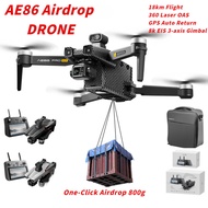 【Airdrop Drone】AE86 ProMax Drone with 4K 3-Axis Gimbal | 45 Min Flight | 8KM Control Range | Laser O