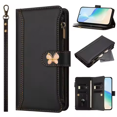 Mukti 9 Cards Wallet Case For Nokia G400 C300 G42 G22 G21 XR20 X30 X20 C32 C30 C12 C10 C02 Crossbody