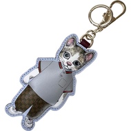 GUCCI/Gucci Higuchi Yuko Cat Key Charm Boris Cat Cat Motif Keychain GG Supreme Canvas Color/Silver H