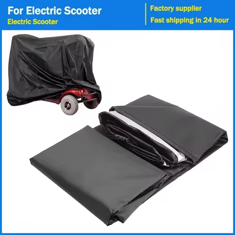 Universal Electric Scooter Cover 142*66*91cm 210D Black Oxford Cloth Multifunctional Cover Waterproo